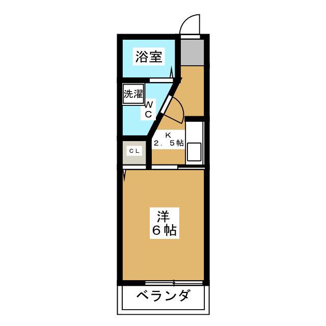 吉祥寺イースト(1K/2階)の間取り写真