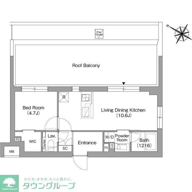 ORSUS戸越銀座(1LDK/5階)の間取り写真