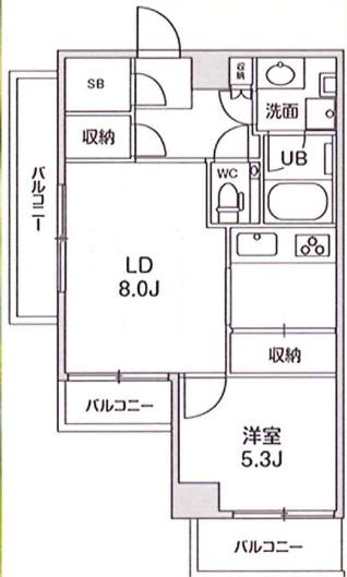 四谷坂町レジデンス(1LDK/3階)の間取り写真