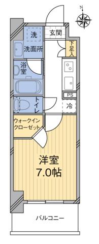 MODIER YOYOGI RESIDENCE(1K/2階)の間取り写真
