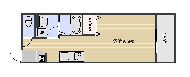 PARK SIDE SHINYASHIKI(ワンルーム/5階)の間取り写真
