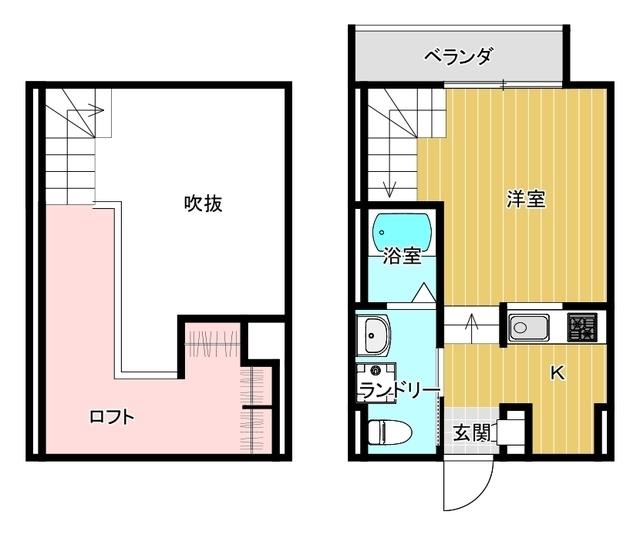 LIBERTY TAJIMA(1SK/2階)の間取り写真