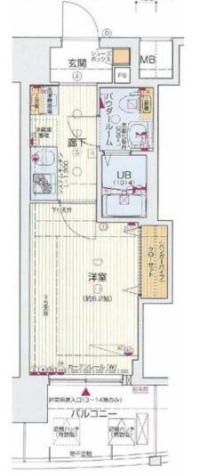 LUXE難波イースト(1K/13階)の間取り写真