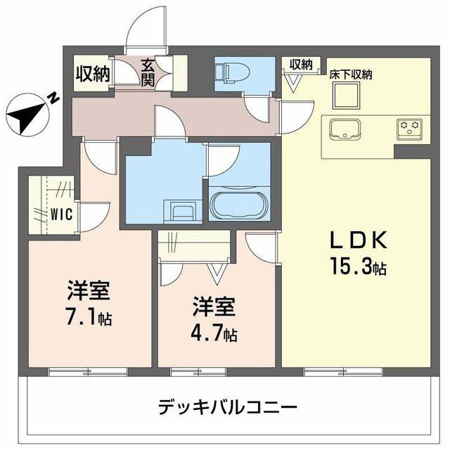 メゾン カルム(2LDK/1階)の間取り写真