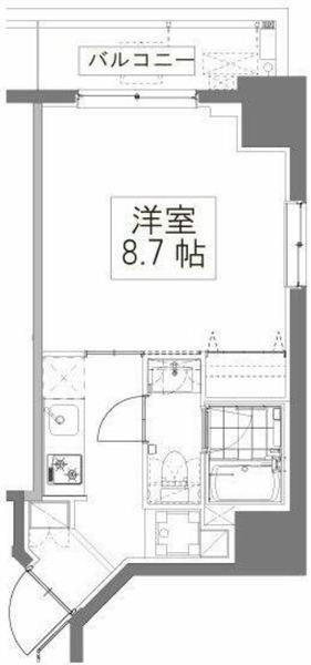 森下レジデンス壱番館(1K/4階)の間取り写真