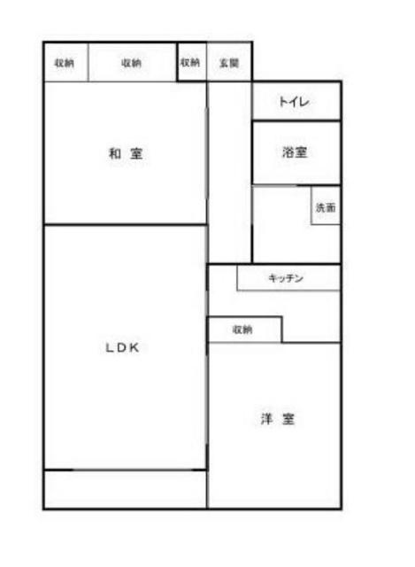 K-HOUSE(2LDK/6階)の間取り写真