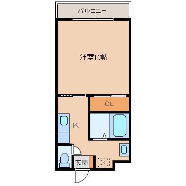 PLAZA希望の朝南館(1K/2階)の間取り写真