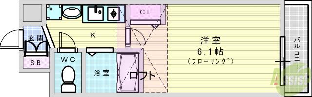エステムコート新大阪Ⅴソレックス(1K/8階)の間取り写真
