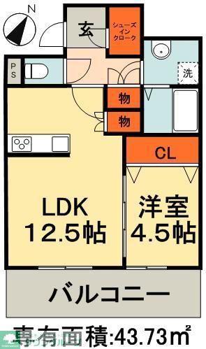 ヒューリックレジデンス千葉中央(1LDK/11階)の間取り写真