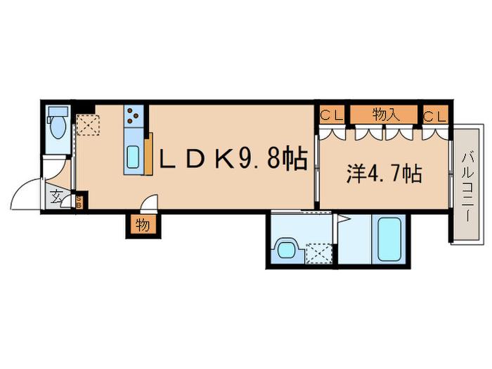 グレイス経堂(1LDK/1階)の間取り写真