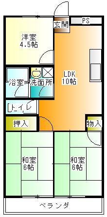 メゾン瀬谷(3LDK/4階)の間取り写真