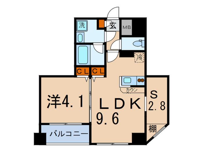 プレサンス本駒込アカデミア(1SLDK/10階)の間取り写真