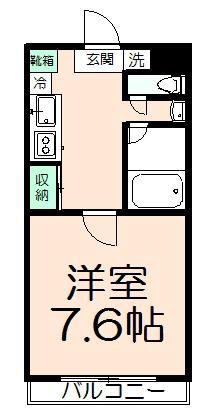 CS MANGANJII(1K/1階)の間取り写真