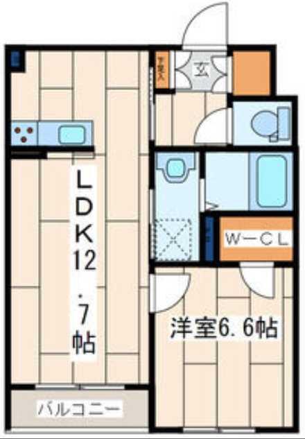 メゾンアルモアーズ(1LDK/3階)の間取り写真
