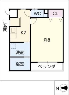 ザ・キャピタル東岡崎(1K/3階)の間取り写真