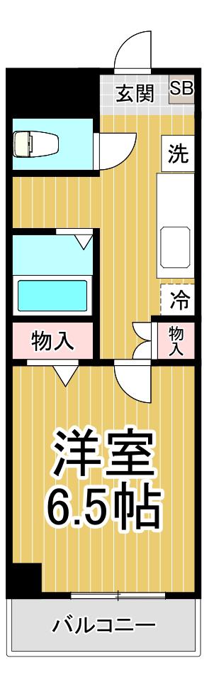 ANGE夙川(1K/3階)の間取り写真