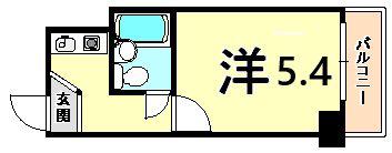 ネオアージュ神戸元町(1K/4階)の間取り写真