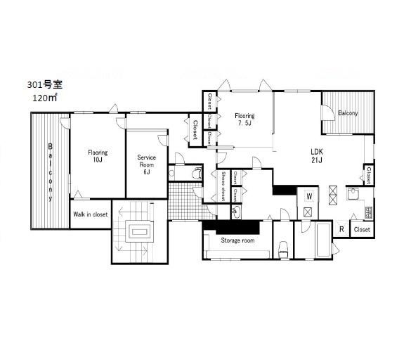 SANWA池尻フラッツ(2SLDK/3階)の間取り写真