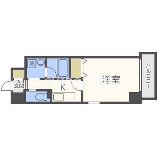 オアシス梅田(1DK/6階)の間取り写真