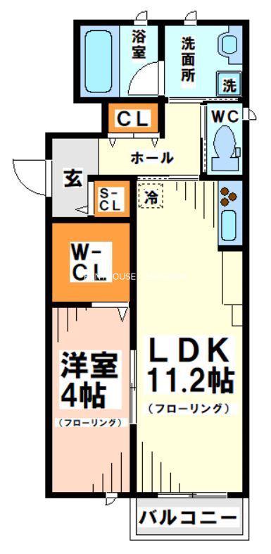シェルブール アドレ(1LDK/1階)の間取り写真