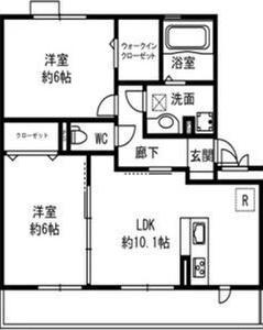 ガードナー百合ヶ丘(2LDK/2階)の間取り写真
