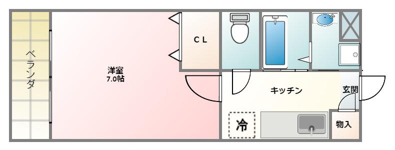 MIKKE(1K/3階)の間取り写真