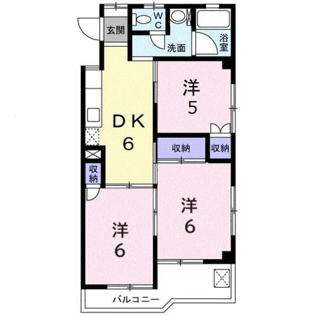 セントラルハイツC棟(3DK/3階)の間取り写真
