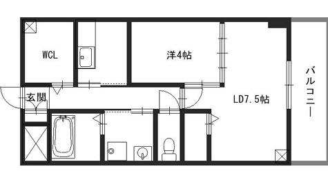 グレースコート(1LDK/2階)の間取り写真