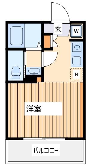 フレンシア ノイエ 八王子(1K/4階)の間取り写真