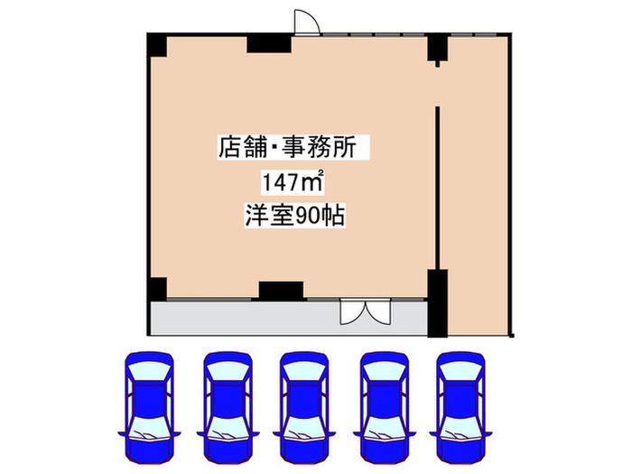バルベリーニ(ワンルーム/1階)の間取り写真