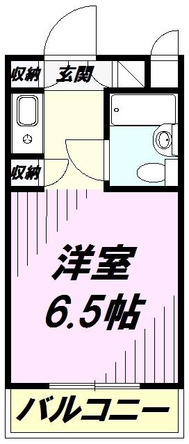 エトワール子安町(ワンルーム/1階)の間取り写真