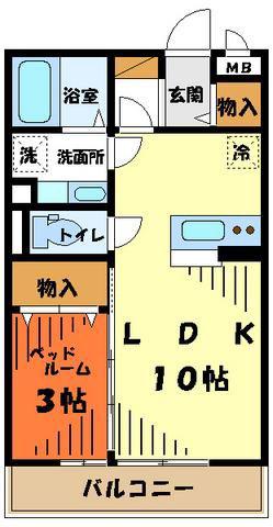 ロイヤルコートKAY(1LDK/3階)の間取り写真