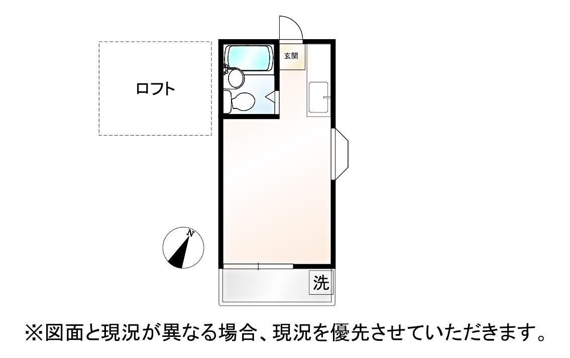 パシフィック本町II(ワンルーム/2階)の間取り写真