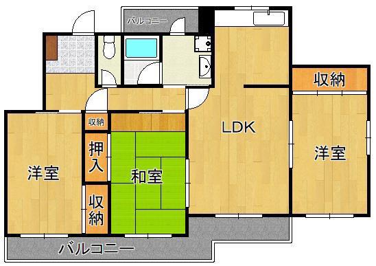 RENATUS藤松(3LDK/2階)の間取り写真