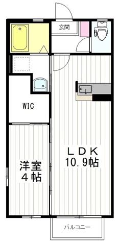 ホライズン(1LDK/2階)の間取り写真