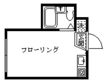 ライフピア東中野A棟(ワンルーム/1階)の間取り写真