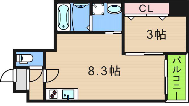アバンティオエクラ(1LDK/1階)の間取り写真