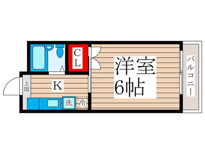 カナイコーポ(1K/2階)の間取り写真