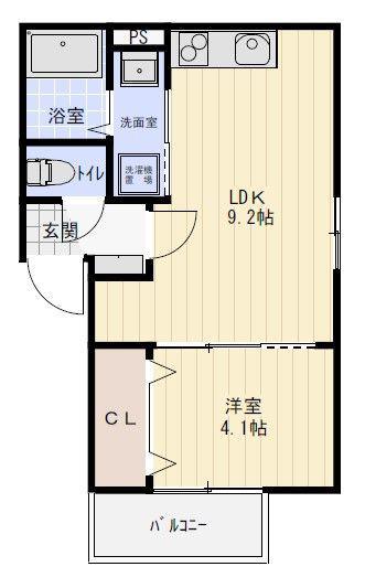 FAVOLOSO 花畑I(1LDK/3階)の間取り写真