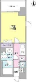 CERESIA COURT ASUKAYAMA(1K/7階)の間取り写真