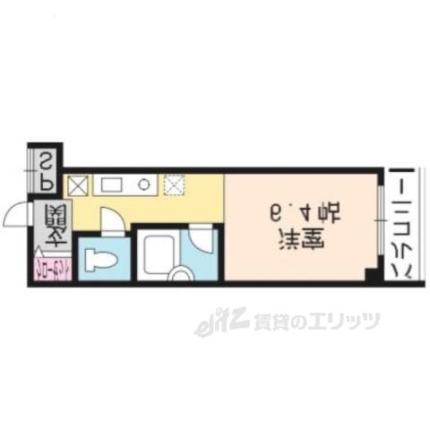 パレス室町(1K/5階)の間取り写真