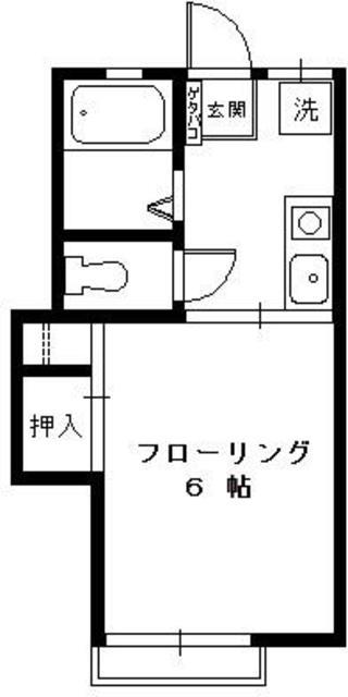 プラムビレッジ(1K/1階)の間取り写真