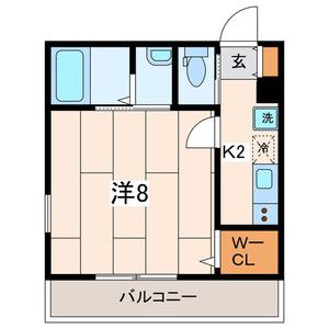 VILLEGE磯子I(1K/2階)の間取り写真