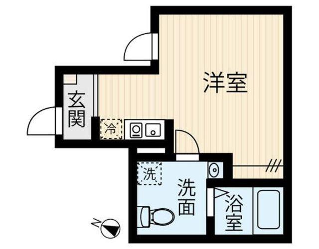 フィオーレ宮崎(ワンルーム/2階)の間取り写真