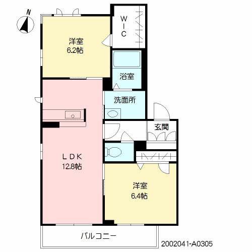 パストラルヴィラ(2LDK/3階)の間取り写真