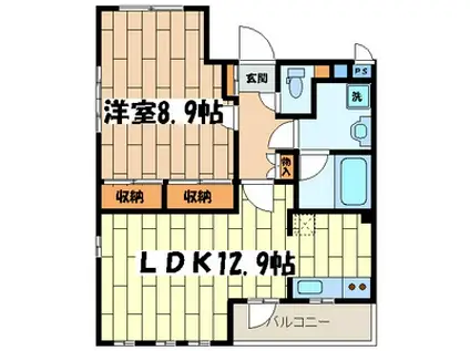 MAISON CLAIR HIYOSHI II(1LDK/3階)の間取り写真