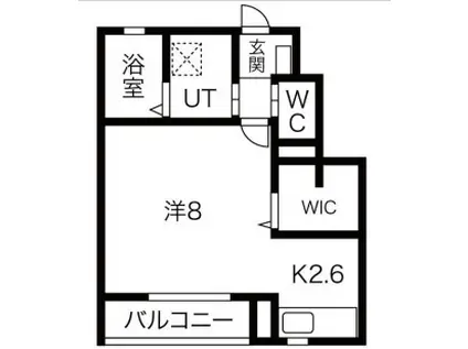 ミルフィーユ桜A棟(1K/1階)の間取り写真