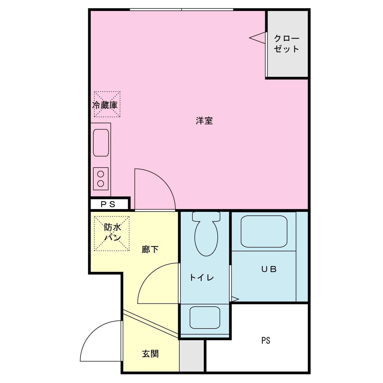 CROSS ROAD渋谷神山町(ワンルーム/2階)の間取り写真