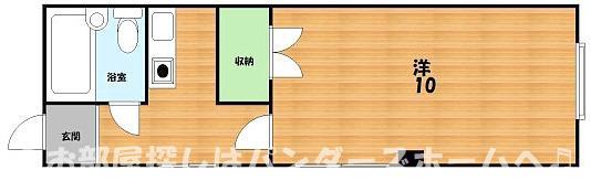 レジデンス柏(1K/1階)の間取り写真