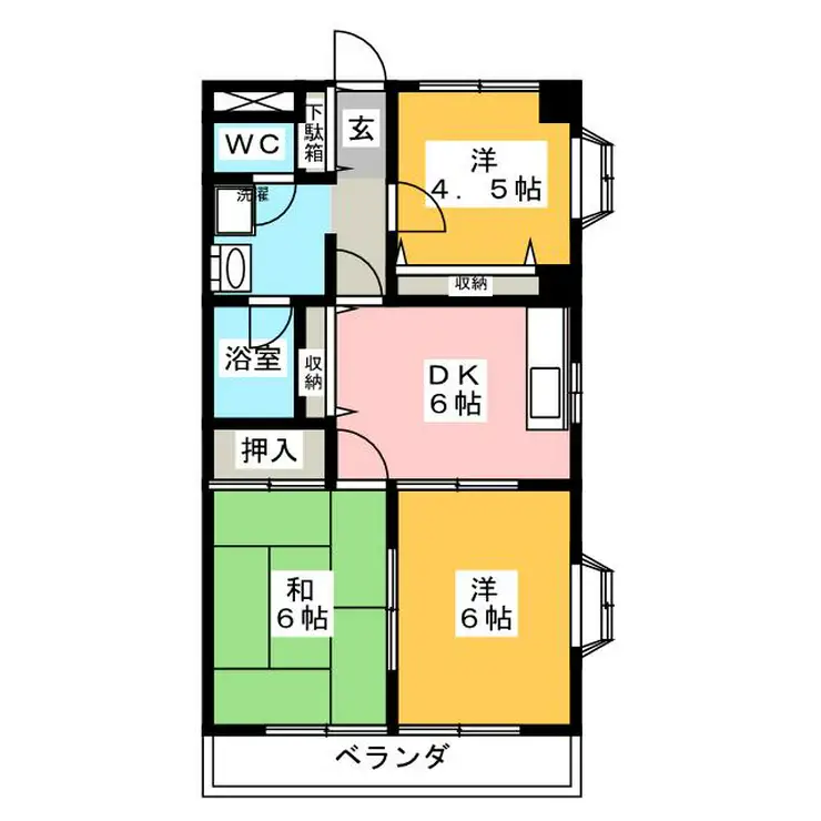 元屋敷壱番館 2階階 間取り